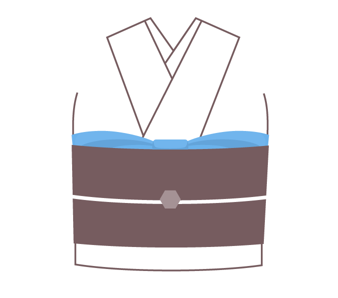 代表的な帯揚げの結び方 本結び