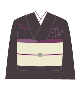 きものや帯の中から同じ色を選ぶ
