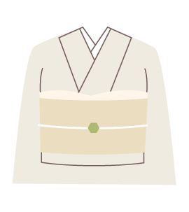 帯揚げときものの色を同系色に揃える