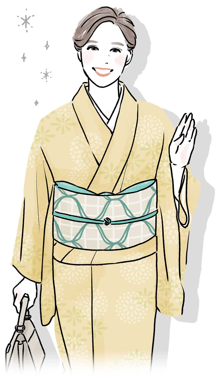 華やか系きもの美人